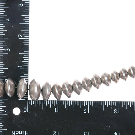 18" Heavy vintage Navajo pearl sterling necklace - Estate Fresh Austin