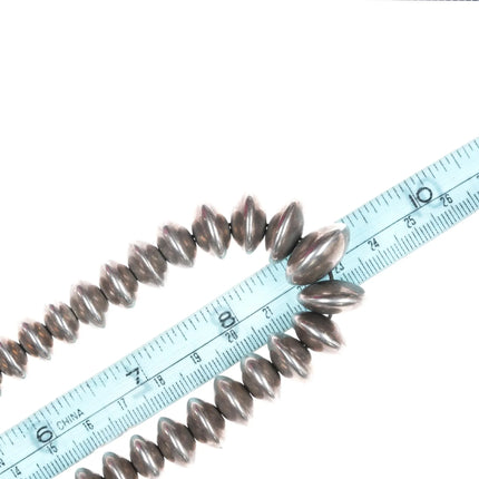 18" Heavy vintage Navajo pearl sterling necklace - Estate Fresh Austin