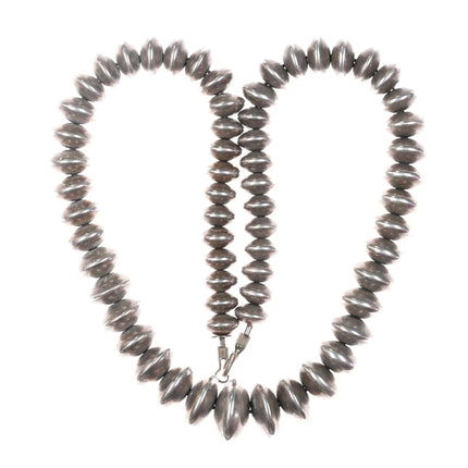 18" Heavy vintage Navajo pearl sterling necklace - Estate Fresh Austin