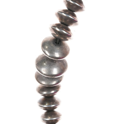 18" Heavy vintage Navajo pearl sterling necklace - Estate Fresh Austin