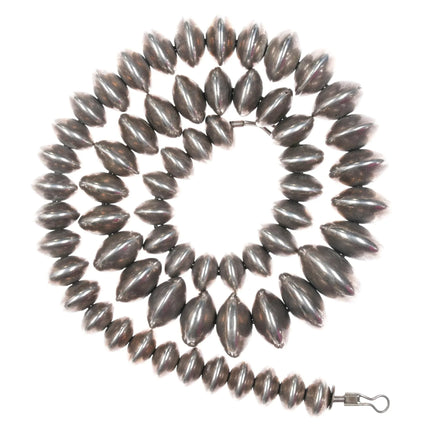 18" Heavy vintage Navajo pearl sterling necklace - Estate Fresh Austin