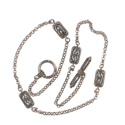 18" Konstantino 18k gold and sterling station necklace - Estate Fresh Austin