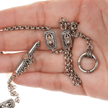 18" Konstantino 18k gold and sterling station necklace - Estate Fresh Austin