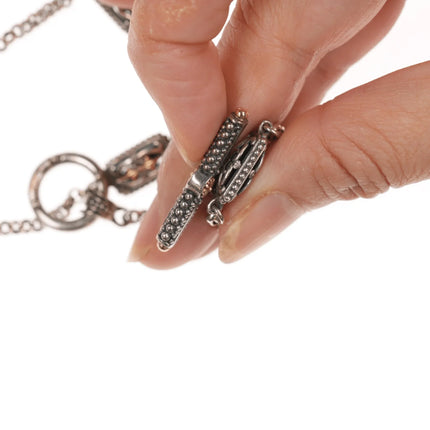 18" Konstantino 18k gold and sterling station necklace - Estate Fresh Austin