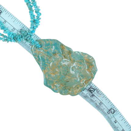 18" Southwestern Jay King - Desert Rose Trading turquoise and sterling beaded necklace - Estate Fresh Austin