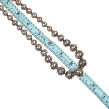 18" Vintage Hand Stamped Navajo pearl sterling necklace - Estate Fresh Austin