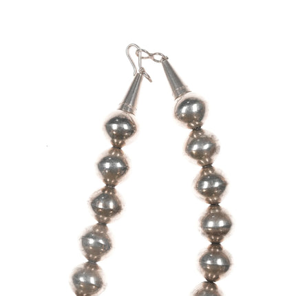 18" Vintage Hand Stamped Navajo pearl sterling necklace - Estate Fresh Austin