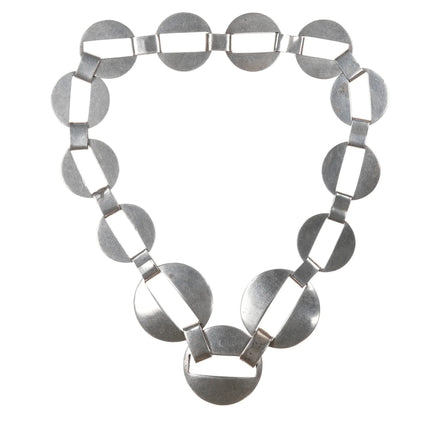 18" Vintage Mid Century Modernist Mexican sterling spherical necklace - Estate Fresh Austin