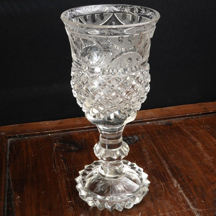 1800's Bohemian Beer Glass Hand Cut - Estate Fresh Austin