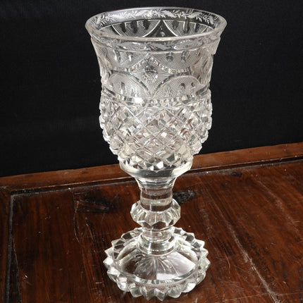 1800's Bohemian Beer Glass Hand Cut - Estate Fresh Austin