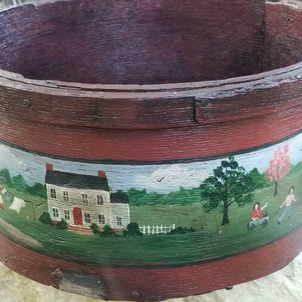 1800's Shaker Pantry Box Painted by listed Artist Betty Fischer (1931-2016) - Estate Fresh Austin