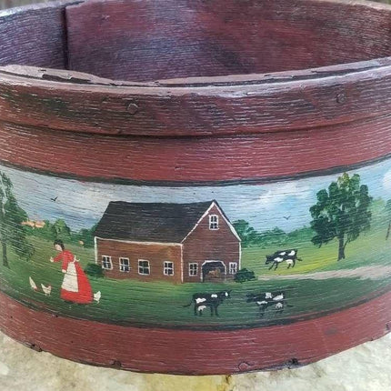 1800's Shaker Pantry Box Painted by listed Artist Betty Fischer (1931-2016) - Estate Fresh Austin
