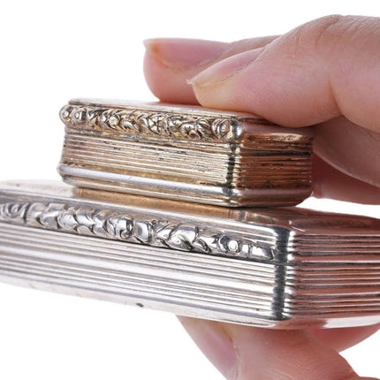 1832 Thomas Shaw Georgian Silver Snuff Box and Vinaigrette - Estate Fresh Austin