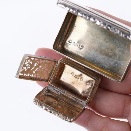 1832 Thomas Shaw Georgian Silver Snuff Box and Vinaigrette - Estate Fresh Austin