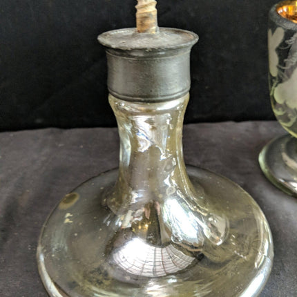 1850's Mercury glass Chalice and Curtain Tie Back - Estate Fresh Austin