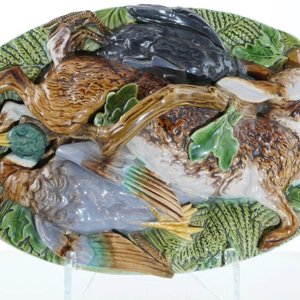 1860's Minton Majolica Game Pie Dish with lid - Estate Fresh Austin