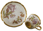 1870's Royal Worcester Lotus Form Satsuma Style Teacup and saucer - Estate Fresh Austin