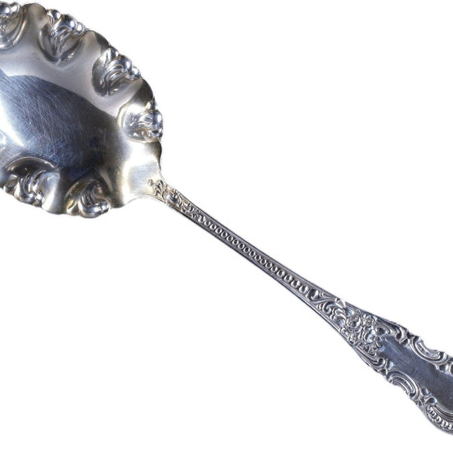 1875 - 1905 JB&SM Knowles American Sterling Fancy Serving Spoon Newton and Lincoln - Estate Fresh Austin