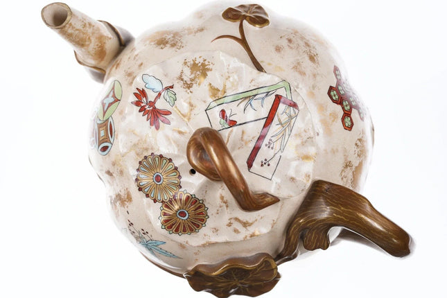 1878 Royal Worcester Japonesque Satsuma Style Teapot - Estate Fresh Austin