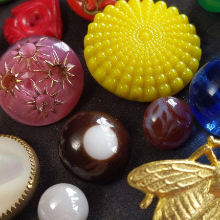 1890-1950 Unique Button Collection (47) - Estate Fresh Austin