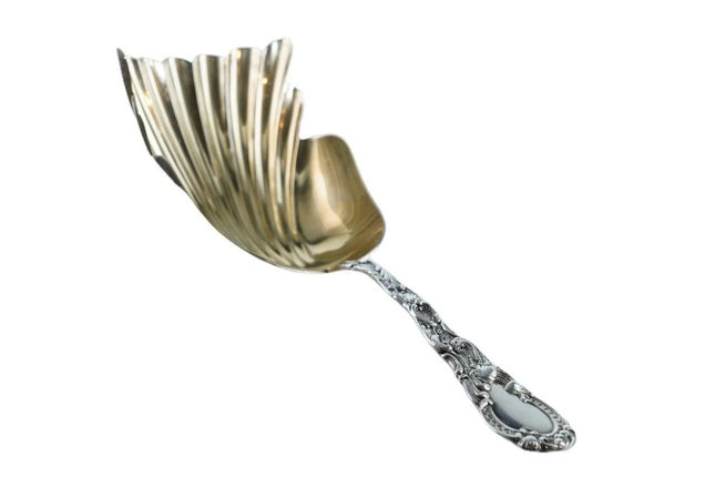 1890's Durgin Louis XV Sterling Cracker scoop with gold wash bowl - Estate Fresh Austin