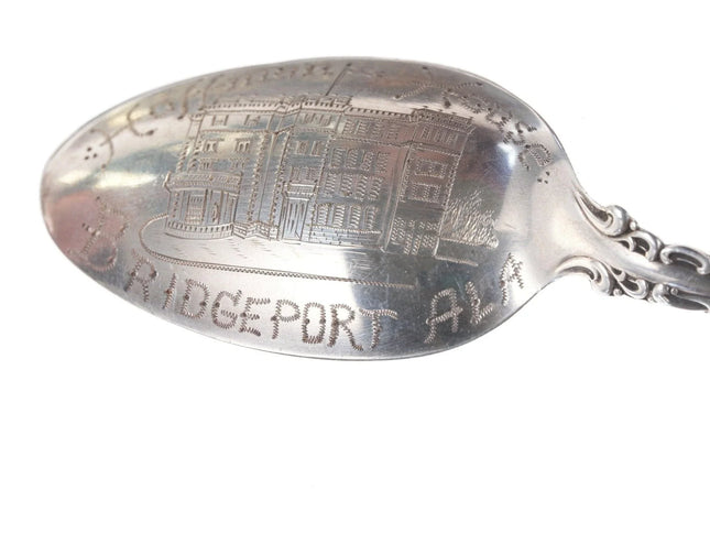 1890's Hand Engraved Hoffman House Bridgeport Alabama Sterling souvenir spoon - Estate Fresh Austin