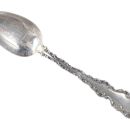 1890's Hand Engraved Hoffman House Bridgeport Alabama Sterling souvenir spoon - Estate Fresh Austin