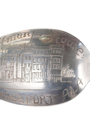 1890's Hand Engraved Hoffman House Bridgeport Alabama Sterling souvenir spoon - Estate Fresh Austin