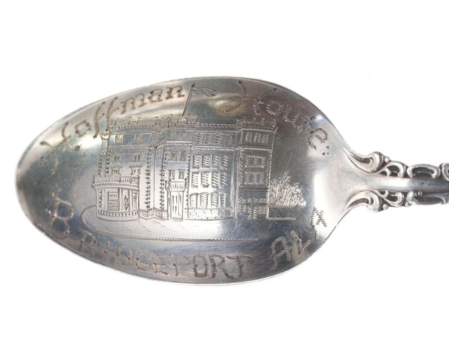 1890's Hand Engraved Hoffman House Bridgeport Alabama Sterling souvenir spoon - Estate Fresh Austin