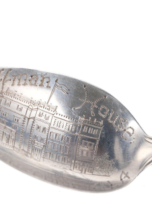 1890's Hand Engraved Hoffman House Bridgeport Alabama Sterling souvenir spoon - Estate Fresh Austin