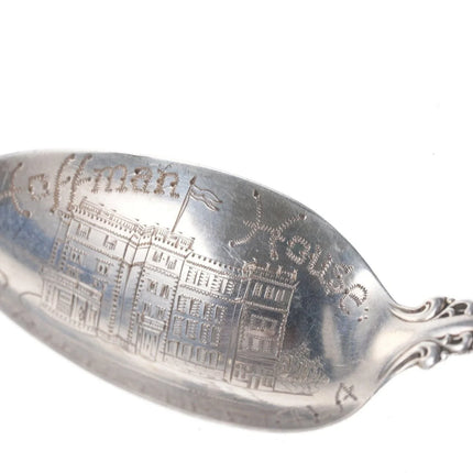 1890's Hand Engraved Hoffman House Bridgeport Alabama Sterling souvenir spoon - Estate Fresh Austin