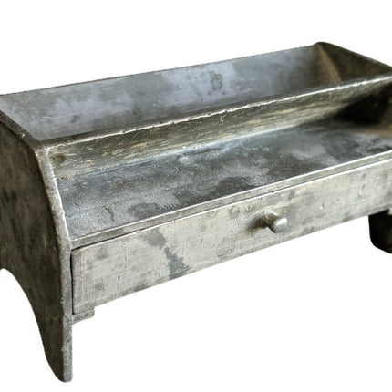 1892 Miniature Pewter child's Dollhouse Desk or desk caddy - Estate Fresh Austin