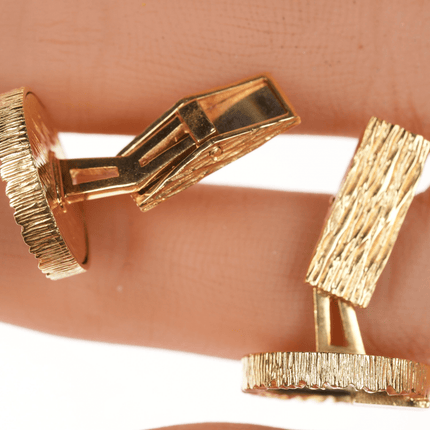 18k Gold French Art Deco Lapis cufflinks for Nieman Marcus - Estate Fresh Austin