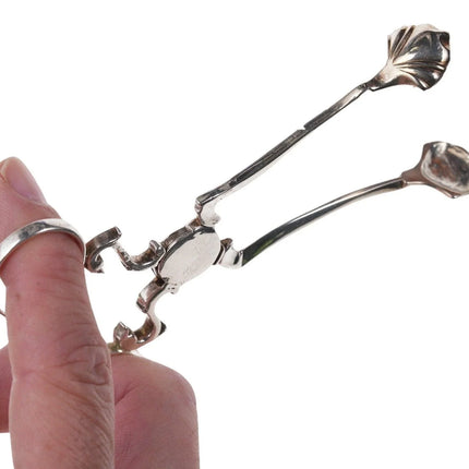 18th Century Armorial silver Sugar Nips - Estate Fresh Austin