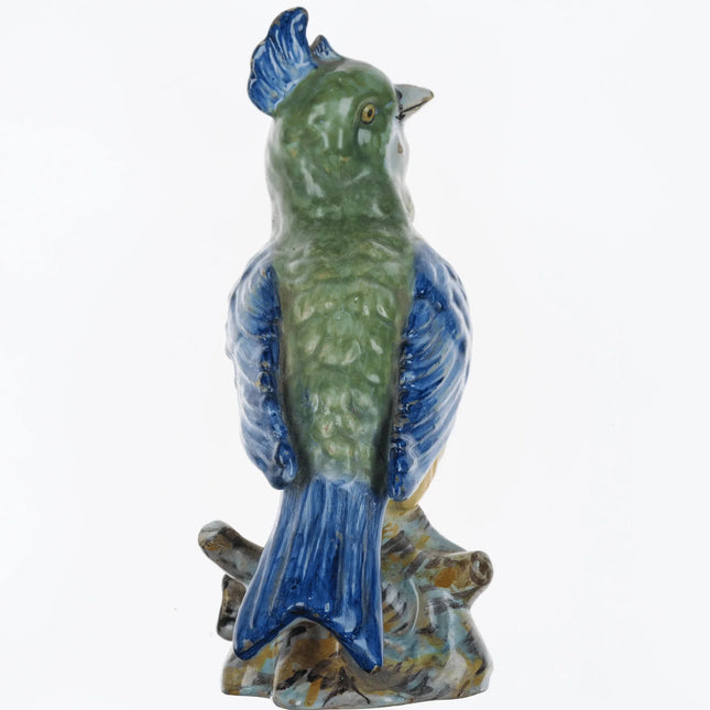 18th century Delt/French Faience Figure of Cockatoo - Estate Fresh Austin