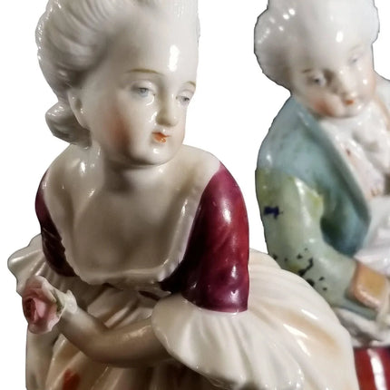 18th Century French Porcelain Courting Figures By Joseph-Gaspard Robert late 17 - Estate Fresh Austin