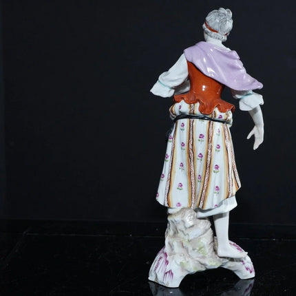 18th Century KPM Berlin Porcelain Woman with pear in hand figure - Estate Fresh Austin