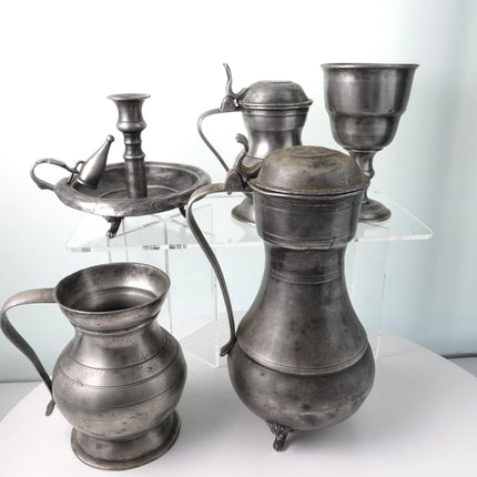 18th century Pewter Reproduction Lot Antique - Estate Fresh Austin
