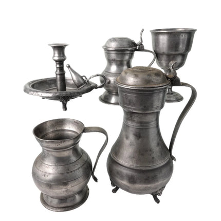 18th century Pewter Reproduction Lot Antique - Estate Fresh Austin