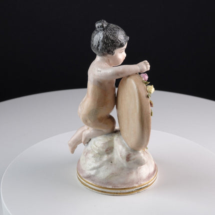 18th century Porcelain Cherub with applied Florals Possibly Capodimonte - Estate Fresh Austin