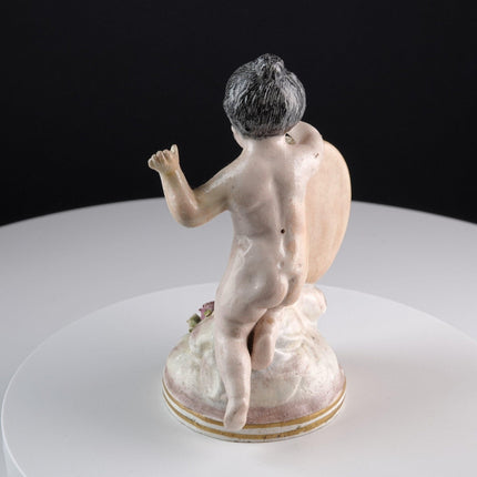 18th century Porcelain Cherub with applied Florals Possibly Capodimonte - Estate Fresh Austin