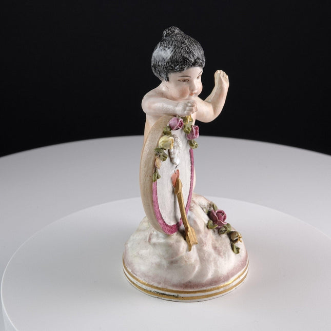 18th century Porcelain Cherub with applied Florals Possibly Capodimonte - Estate Fresh Austin