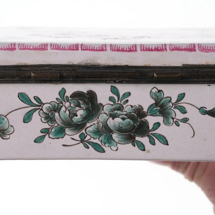 18th Century Sceaux French faience box - Estate Fresh Austin