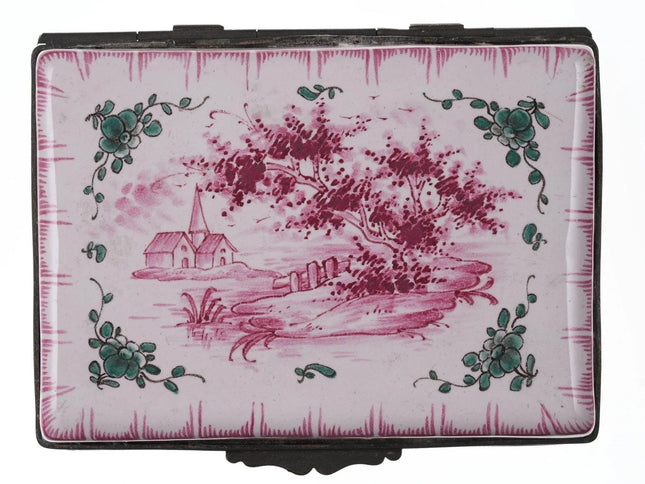 18th Century Sceaux French faience box - Estate Fresh Austin