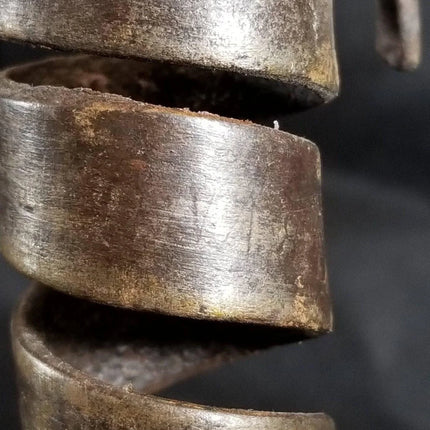 18th Century Spiraled Iron Candlestick with Impressed Makers Mark - Estate Fresh Austin