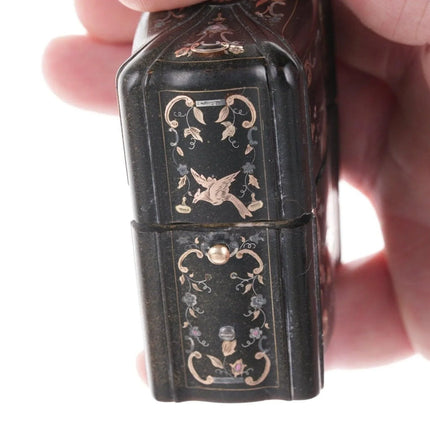 18th/19th century 9ct gold /sterling inlaid Tortoise Shell Etui Traveling perfum - Estate Fresh Austin