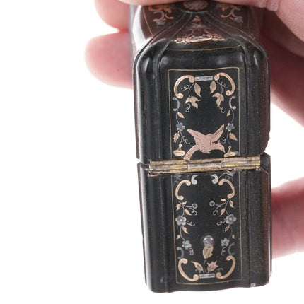 18th/19th century 9ct gold /sterling inlaid Tortoise Shell Etui Traveling perfum - Estate Fresh Austin