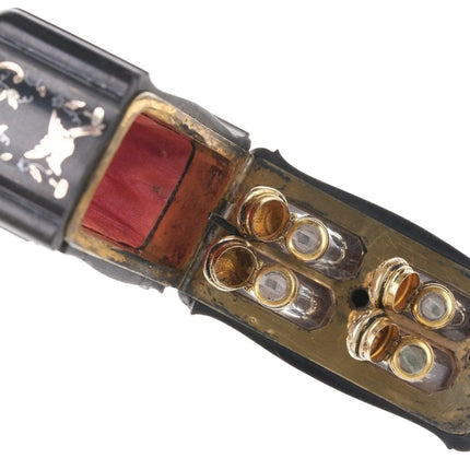 18th/19th century 9ct gold /sterling inlaid Tortoise Shell Etui Traveling perfum - Estate Fresh Austin