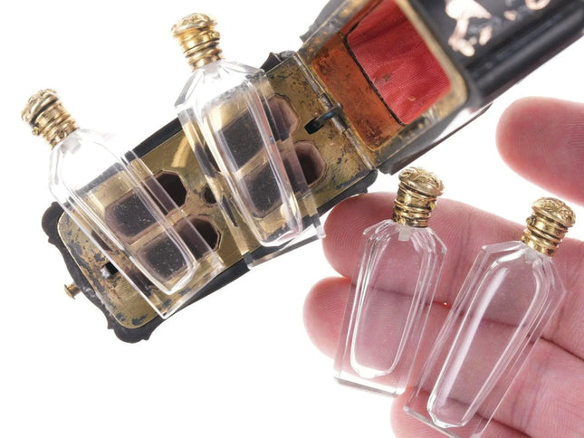 18th/19th century 9ct gold /sterling inlaid Tortoise Shell Etui Traveling perfum - Estate Fresh Austin