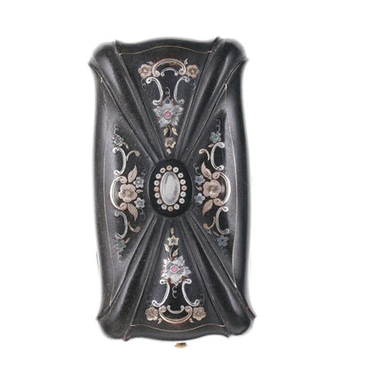 18th/19th century 9ct gold /sterling inlaid Tortoise Shell Etui Traveling perfum - Estate Fresh Austin